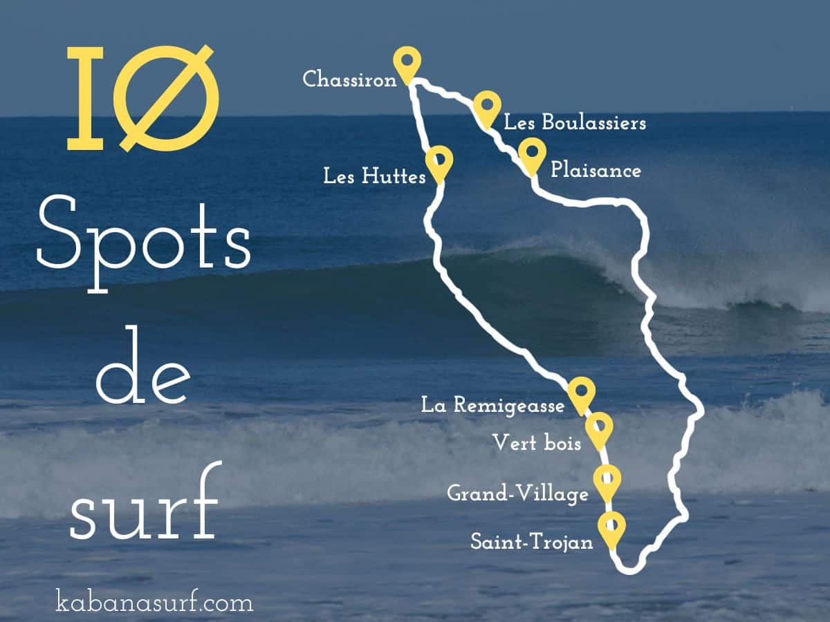 Carte des spots de surf Oleron